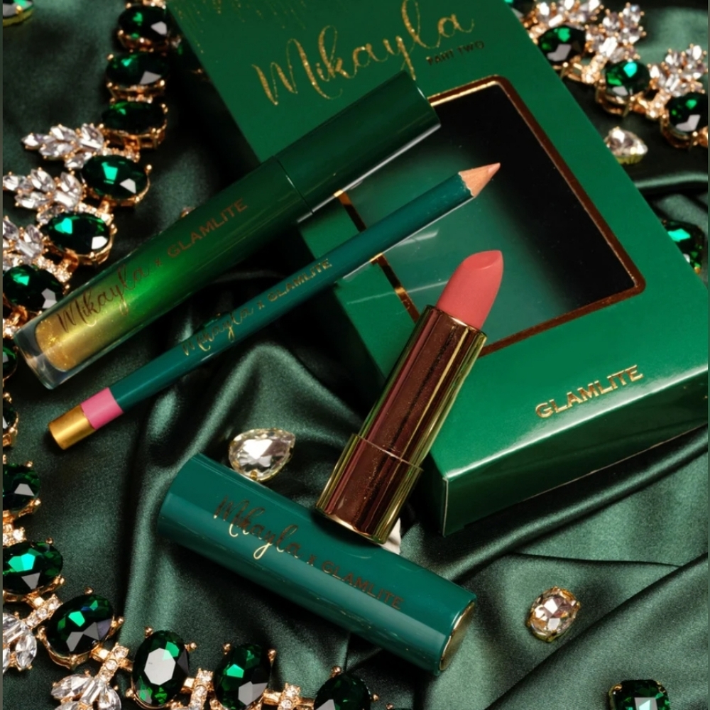 Mikayla Part Two x Glamlite Cosmetics | Golden Dream Lip Trio | Brand New in Box